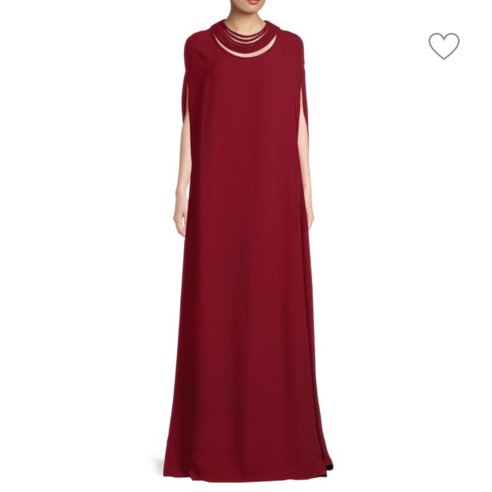 Valentino Burgundy Red Evening Gown